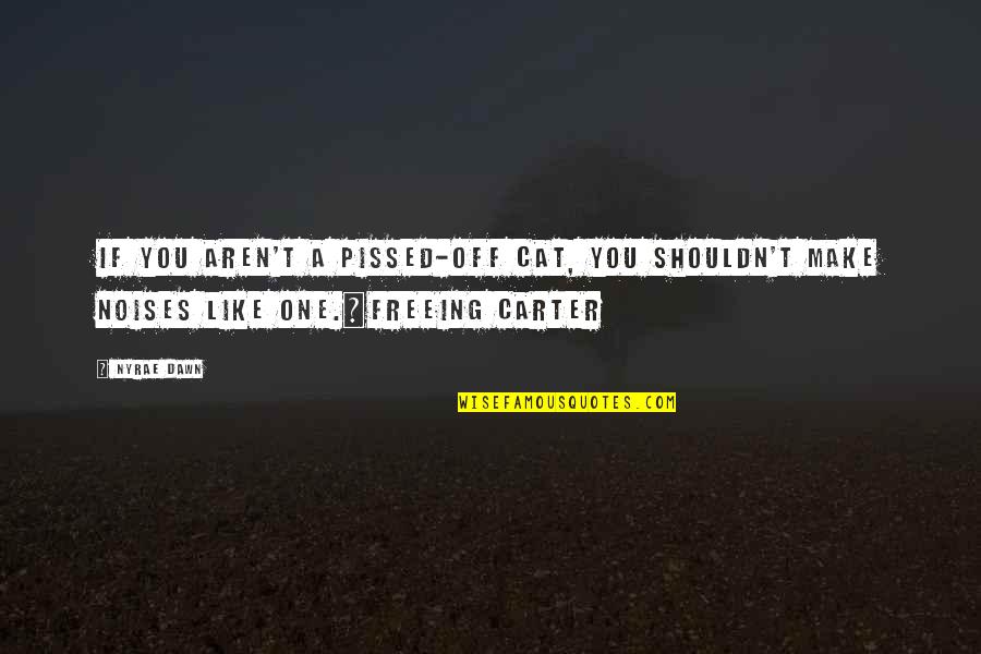 Centauros Centro Quotes By Nyrae Dawn: If you aren't a pissed-off cat, you shouldn't