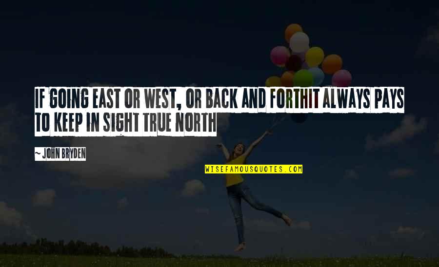 Centenera Sports Quotes By John Bryden: If going east or west, or back and