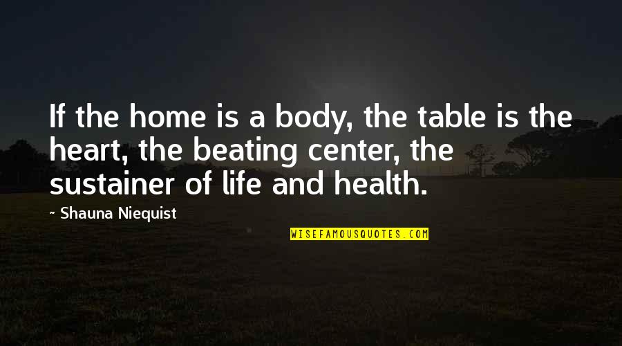 Center Of Life Quotes By Shauna Niequist: If the home is a body, the table Center Of Life Quotes By Shauna Niequist: If the home is a body, the table