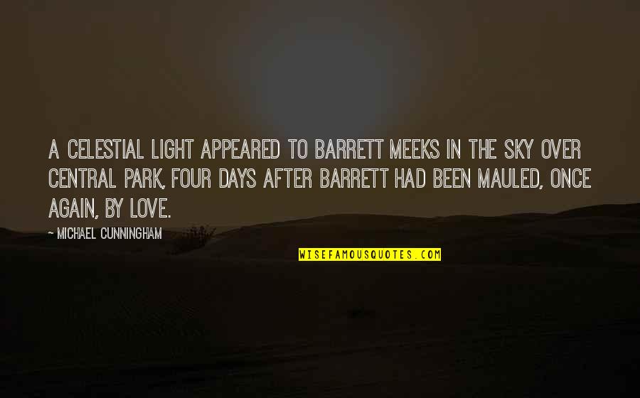 Central Park 5 Quotes By Michael Cunningham: A celestial light appeared to Barrett Meeks in