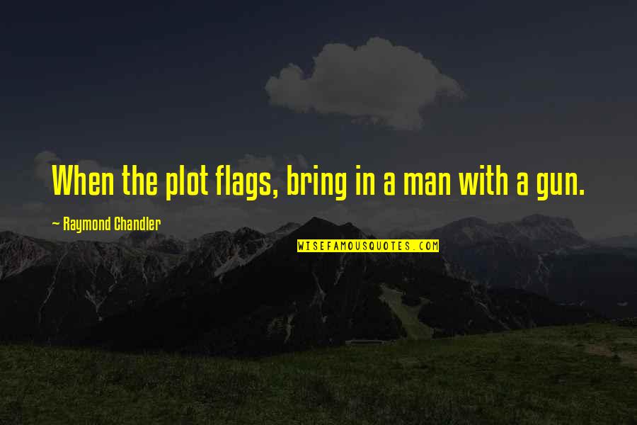 Centralised Quotes By Raymond Chandler: When the plot flags, bring in a man