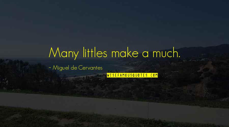 Centravoice Quotes By Miguel De Cervantes: Many littles make a much.
