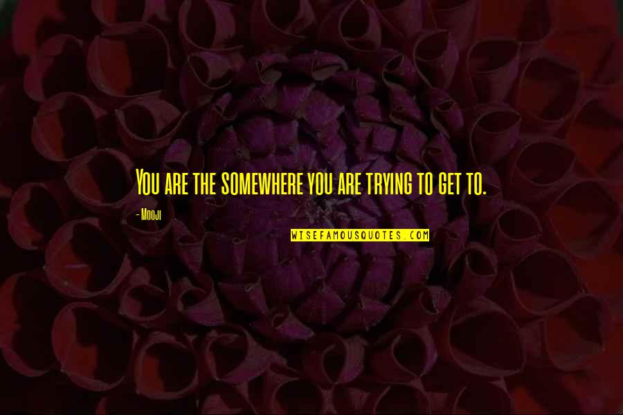 Centrifuges Un Limited Quotes By Mooji: You are the somewhere you are trying to