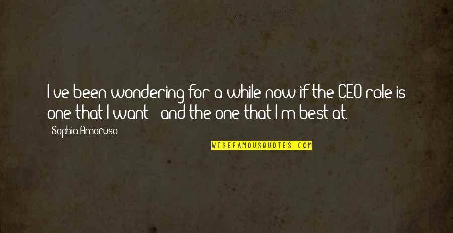 Ceo Quotes By Sophia Amoruso: I've been wondering for a while now if