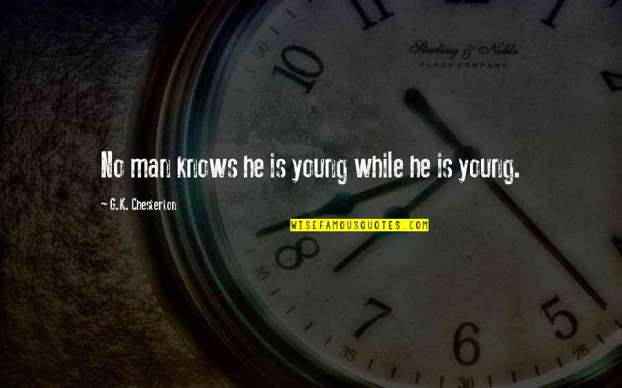 Ceos Fire Quotes By G.K. Chesterton: No man knows he is young while he