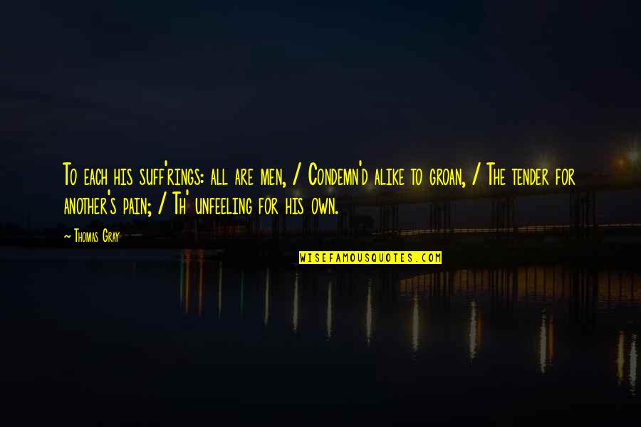 Ceos Of Fortune Quotes By Thomas Gray: To each his suff'rings: all are men, / Ceos Of Fortune Quotes By Thomas Gray: To each his suff'rings: all are men, /