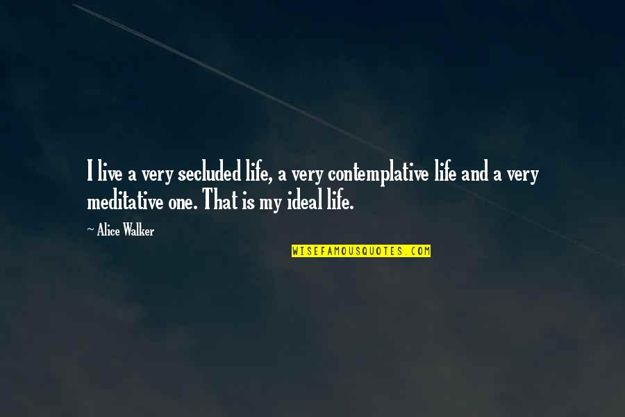 Ceoships Quotes By Alice Walker: I live a very secluded life, a very Ceoships Quotes By Alice Walker: I live a very secluded life, a very
