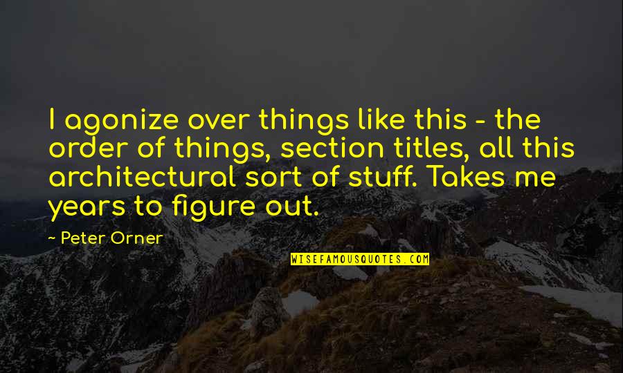 Cepheler Inkilap Quotes By Peter Orner: I agonize over things like this - the