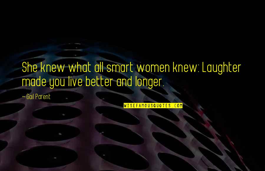 Cercana In English Quotes By Gail Parent: She knew what all smart women knew: Laughter