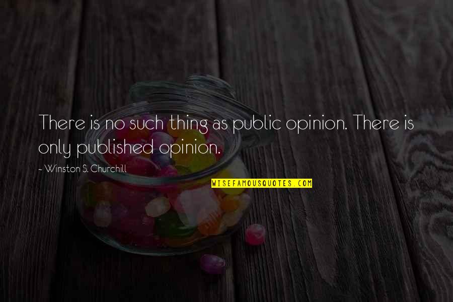 Cerciorarse Contribribuye Quotes By Winston S. Churchill: There is no such thing as public opinion.