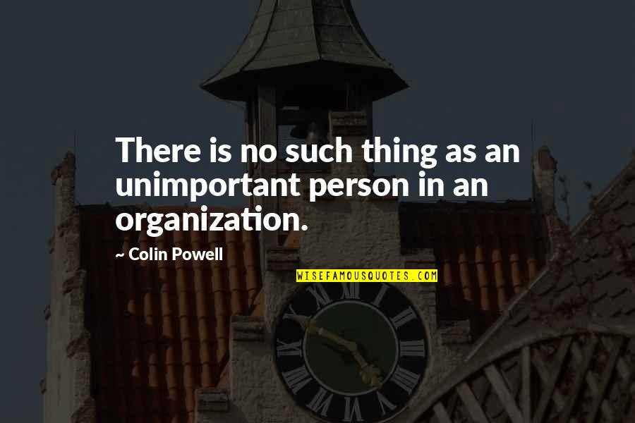 Cerebrum's Quotes By Colin Powell: There is no such thing as an unimportant