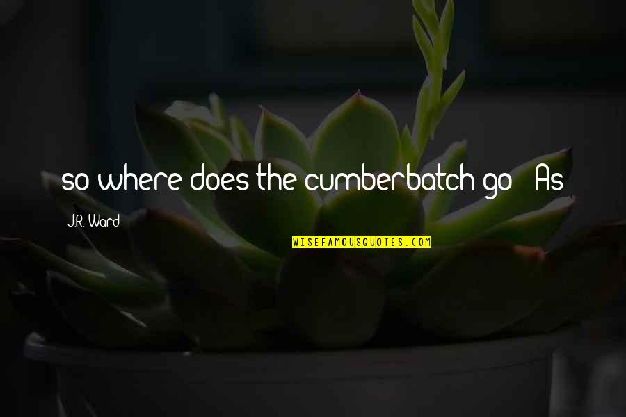 Ceremony Tayo Quotes By J.R. Ward: so where does the cumberbatch go?" As Ceremony Tayo Quotes By J.R. Ward: so where does the cumberbatch go?" As