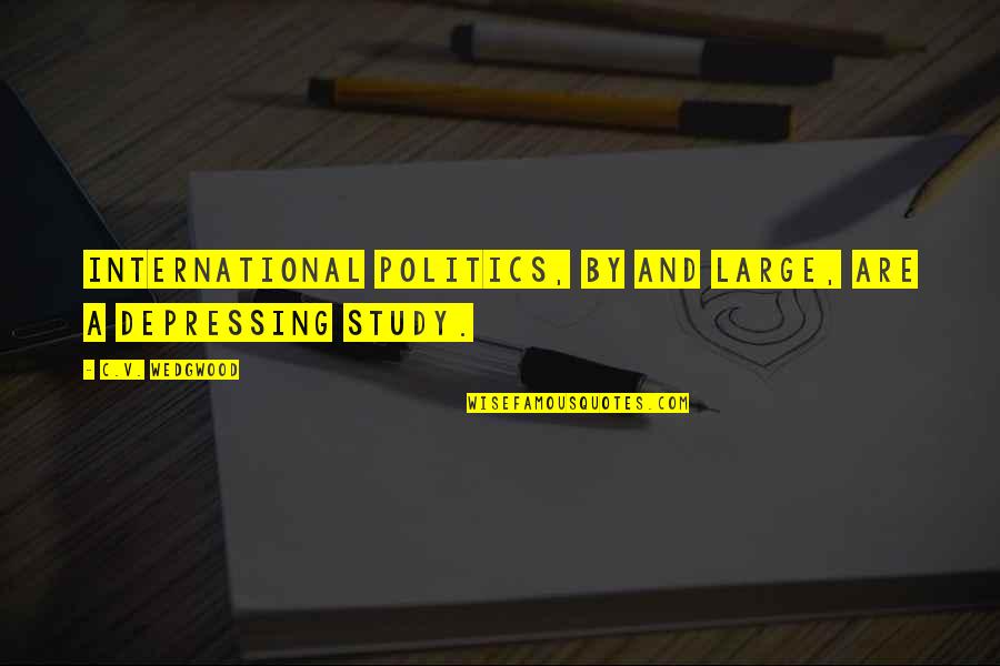 Cernat Hajduk Quotes By C.V. Wedgwood: International politics, by and large, are a depressing Cernat Hajduk Quotes By C.V. Wedgwood: International politics, by and large, are a depressing