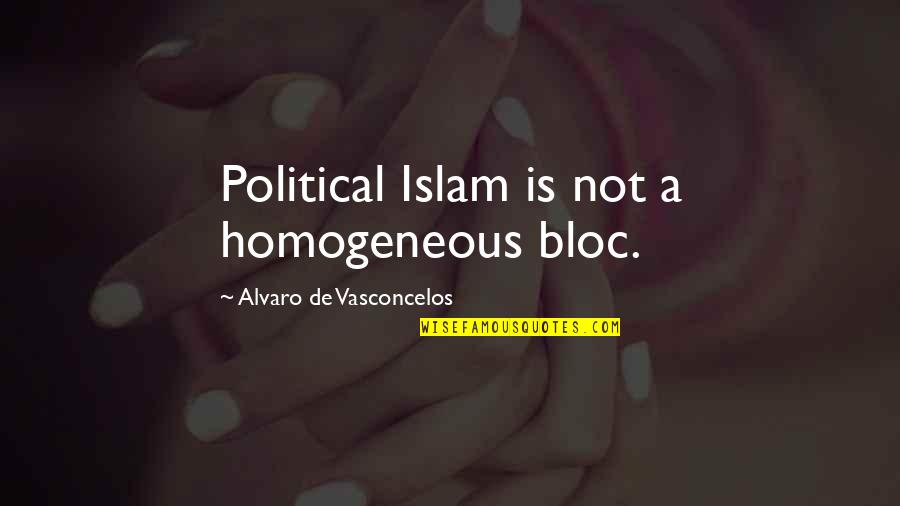 Cerrando Circulos Quotes By Alvaro De Vasconcelos: Political Islam is not a homogeneous bloc.