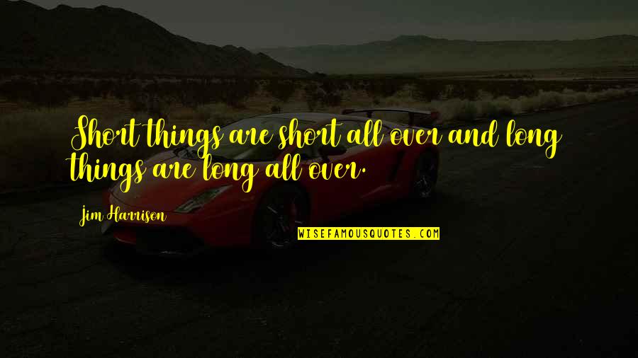 Certas Valve Quotes By Jim Harrison: Short things are short all over and long