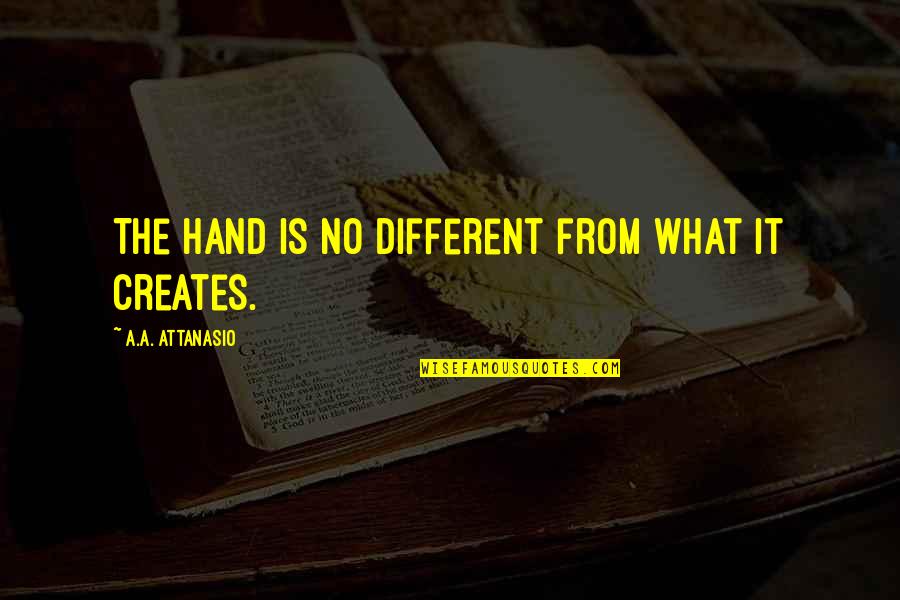 Certeauian Quotes By A.A. Attanasio: The hand is no different from what it
