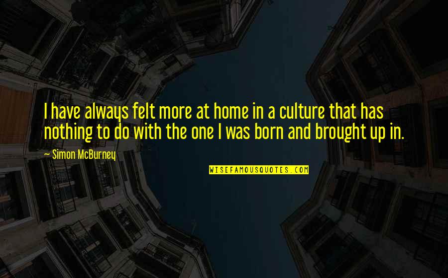 Certified Maldita Quotes By Simon McBurney: I have always felt more at home in