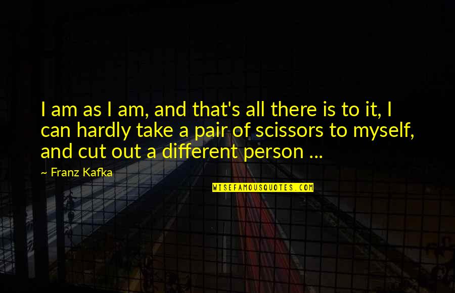 Cesare Bonesana Quotes By Franz Kafka: I am as I am, and that's all