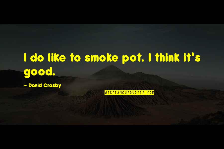 Cess Quotes By David Crosby: I do like to smoke pot. I think Cess Quotes By David Crosby: I do like to smoke pot. I think