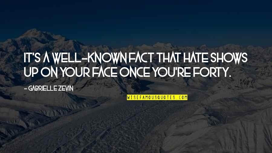 Cetelem Quotes By Gabrielle Zevin: It's a well-known fact that hate shows up