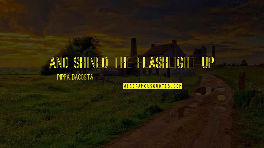 Cevaplar Recep Quotes By Pippa DaCosta: and shined the flashlight up