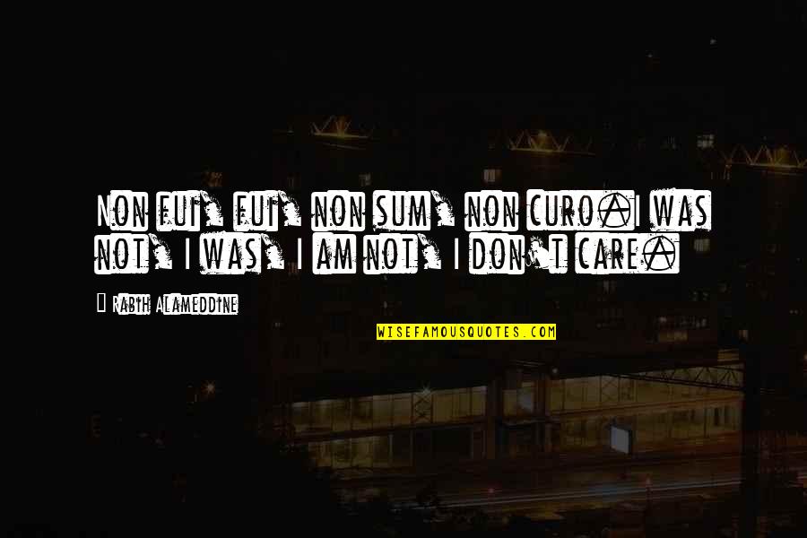 Cg Gangster Quotes By Rabih Alameddine: Non fui, fui, non sum, non curo.I was