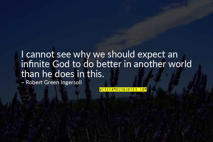 Chabria And Sons Quotes By Robert Green Ingersoll: I cannot see why we should expect an Chabria And Sons Quotes By Robert Green Ingersoll: I cannot see why we should expect an