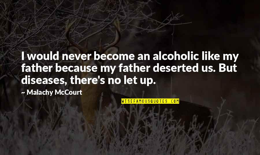 Chactature Quotes By Malachy McCourt: I would never become an alcoholic like my Chactature Quotes By Malachy McCourt: I would never become an alcoholic like my