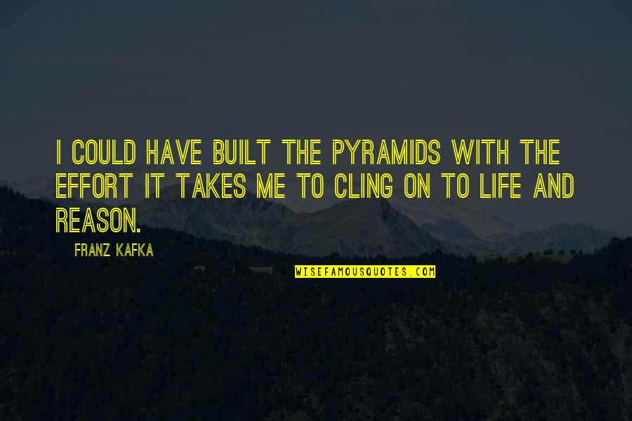 Chagrins Quotes By Franz Kafka: I could have built the Pyramids with the