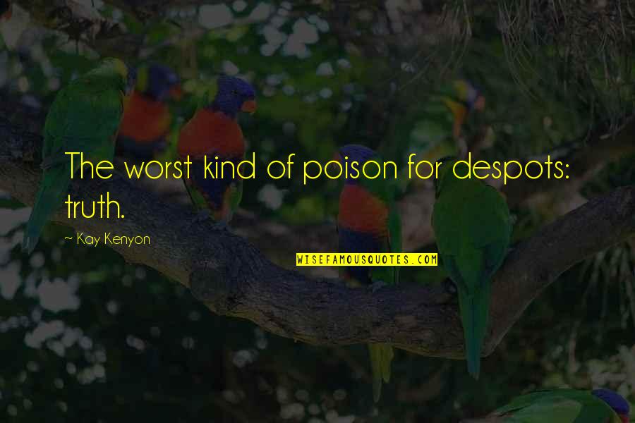 Chahidnet Quotes By Kay Kenyon: The worst kind of poison for despots: truth.