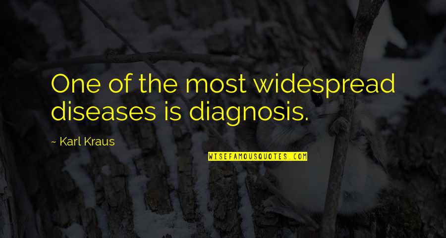 Chain And Sprocket Quotes By Karl Kraus: One of the most widespread diseases is diagnosis. Chain And Sprocket Quotes By Karl Kraus: One of the most widespread diseases is diagnosis.