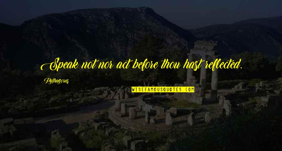 Chainmail Patterns Quotes By Pythagoras: Speak not nor act before thou hast reflected. Chainmail Patterns Quotes By Pythagoras: Speak not nor act before thou hast reflected.