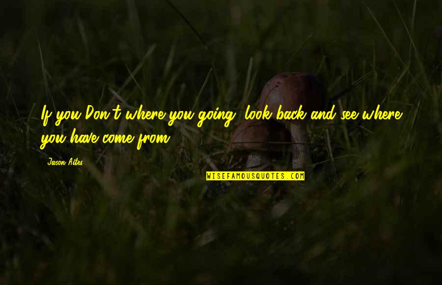 Chakravorty Spivak Quotes By Jason Aites: If you Don't where you going, look back