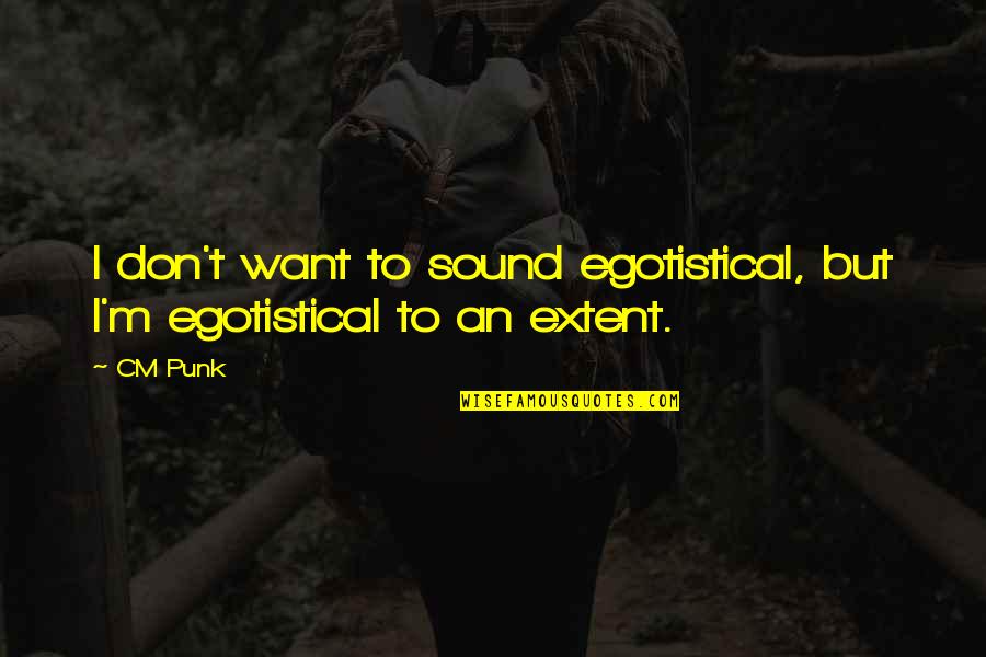 Chalega Means Quotes By CM Punk: I don't want to sound egotistical, but I'm