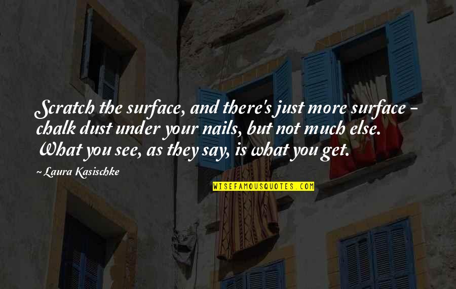 Chalk Quotes By Laura Kasischke: Scratch the surface, and there's just more surface Chalk Quotes By Laura Kasischke: Scratch the surface, and there's just more surface