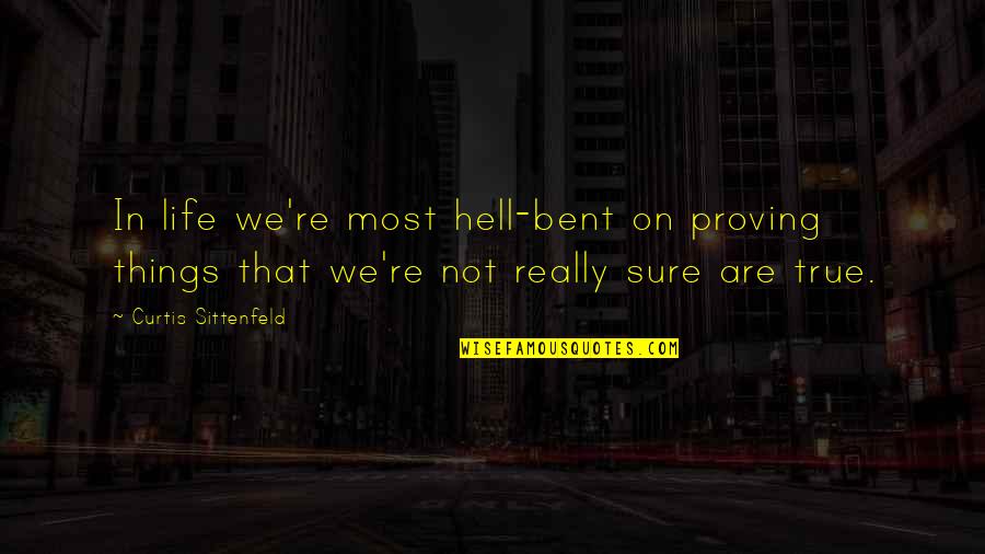 Chalkie Chalk Quotes By Curtis Sittenfeld: In life we're most hell-bent on proving things Chalkie Chalk Quotes By Curtis Sittenfeld: In life we're most hell-bent on proving things
