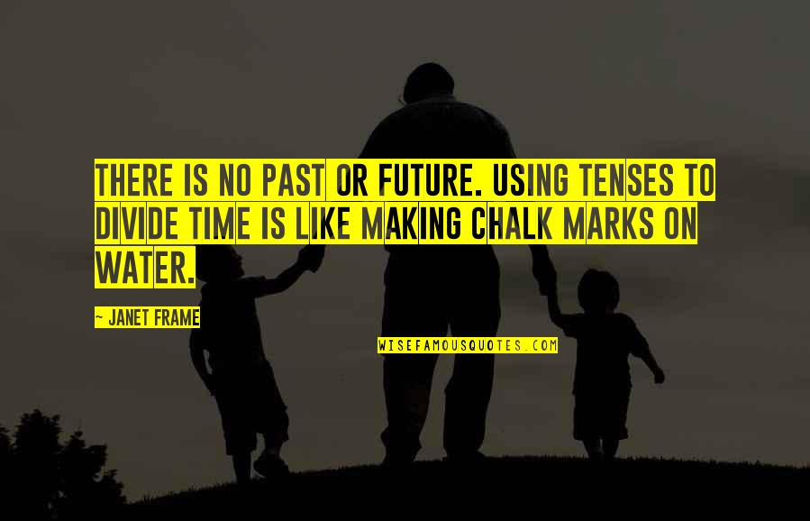 Chalk's Quotes By Janet Frame: There is no past or future. Using tenses