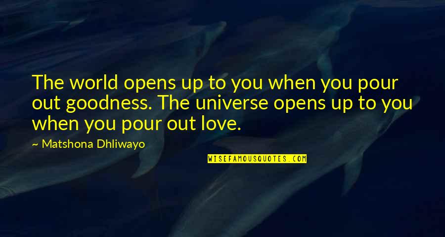 Chalky Trouble Quotes By Matshona Dhliwayo: The world opens up to you when you