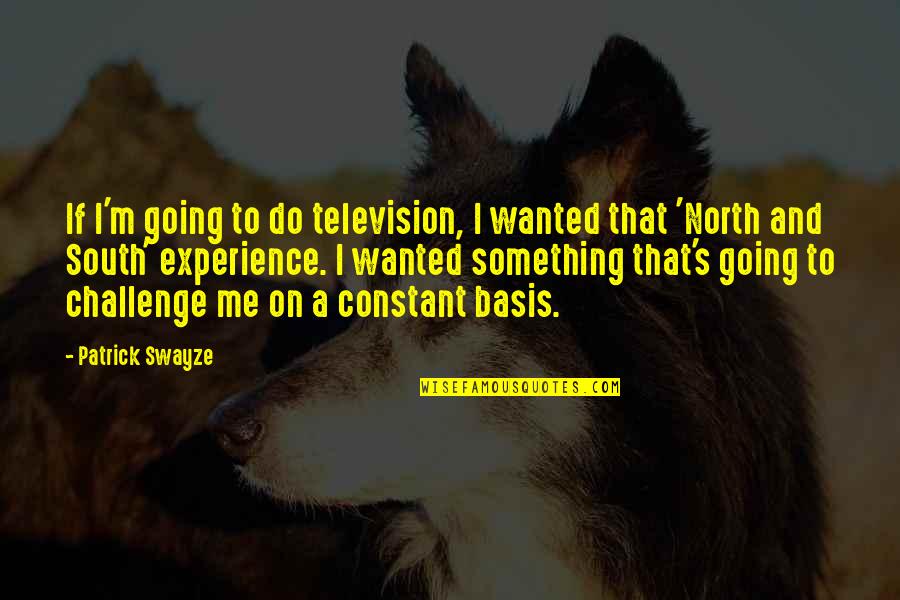 Challenge Me Quotes By Patrick Swayze: If I'm going to do television, I wanted