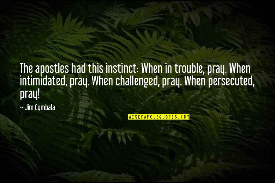 Challenged Quotes By Jim Cymbala: The apostles had this instinct: When in trouble,