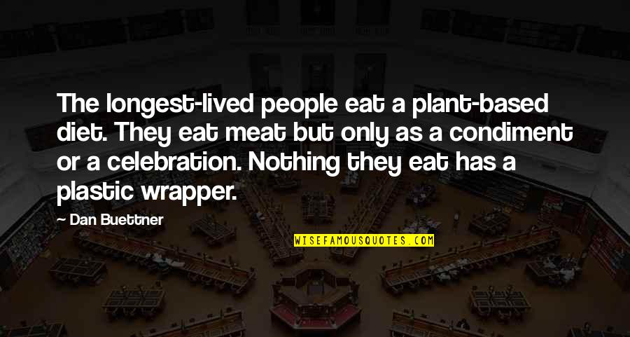 Challnges Quotes By Dan Buettner: The longest-lived people eat a plant-based diet. They