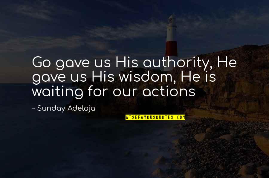 Chameleon Soul Quotes By Sunday Adelaja: Go gave us His authority, He gave us