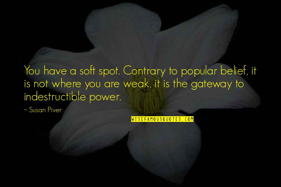 Chamotova Quotes By Susan Piver: You have a soft spot. Contrary to popular