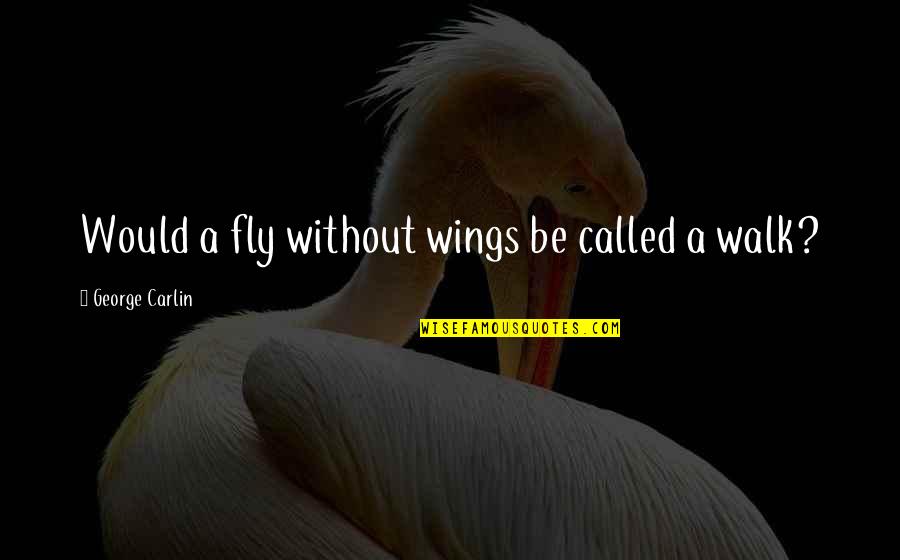 Champagne And Marriage Quotes By George Carlin: Would a fly without wings be called a