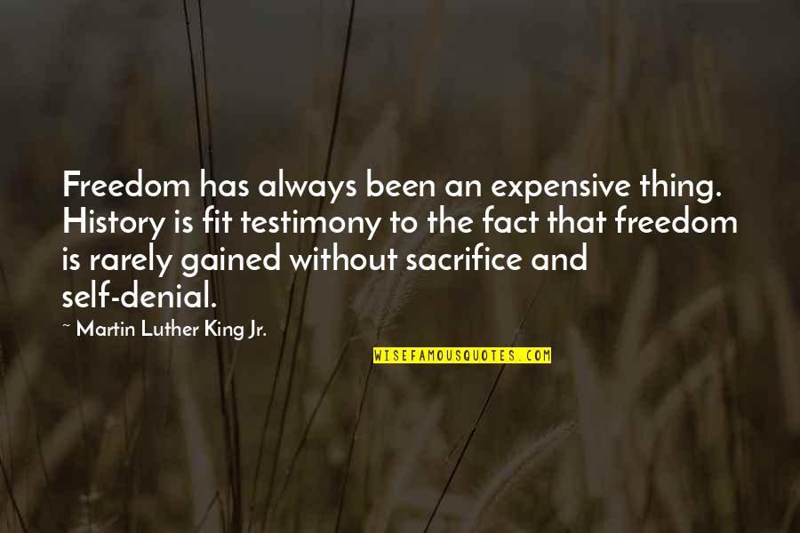 Champers Wine Quotes By Martin Luther King Jr.: Freedom has always been an expensive thing. History