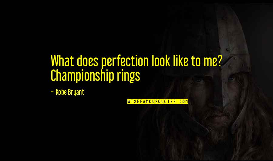 Championship Quotes By Kobe Bryant: What does perfection look like to me? Championship