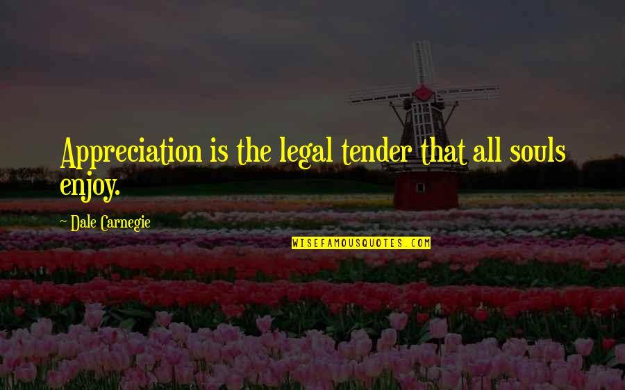 Chanan Watts Quotes By Dale Carnegie: Appreciation is the legal tender that all souls