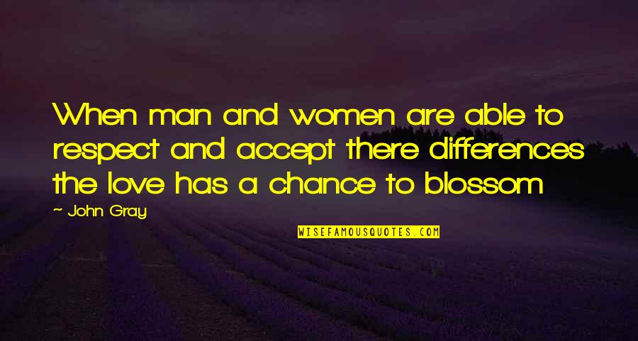 Chance And Love Quotes By John Gray: When man and women are able to respect