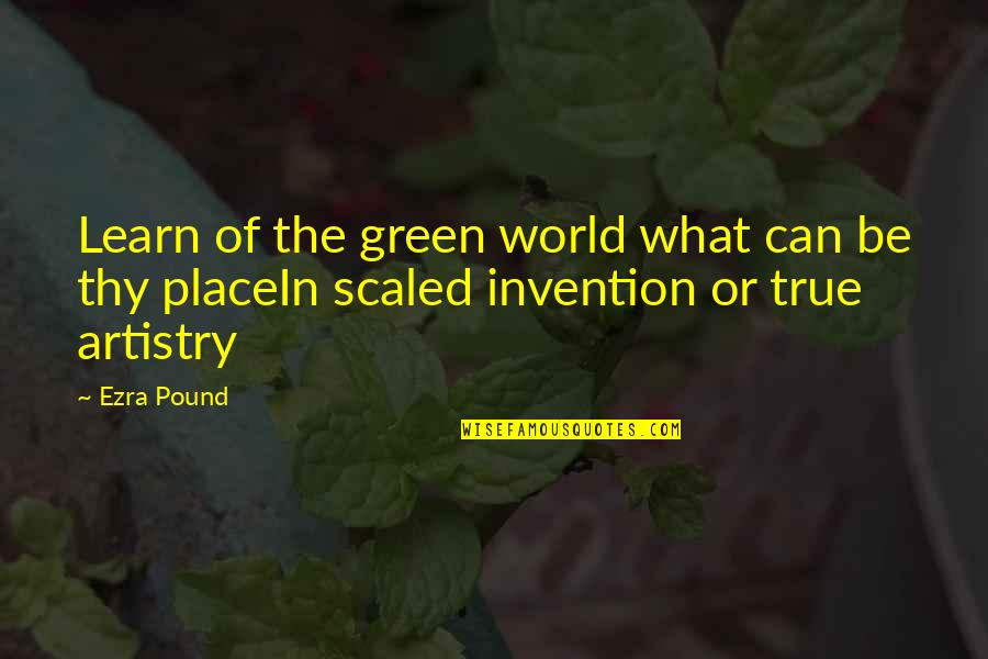 Chances Regret Quotes By Ezra Pound: Learn of the green world what can be