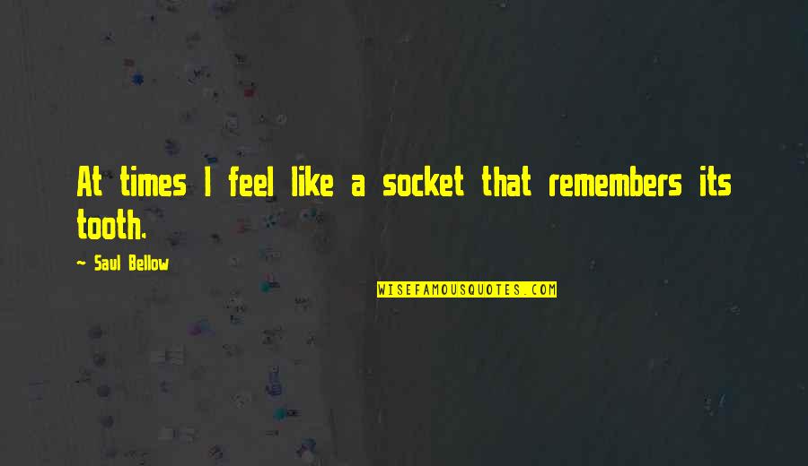 Chancroso Quotes By Saul Bellow: At times I feel like a socket that Chancroso Quotes By Saul Bellow: At times I feel like a socket that